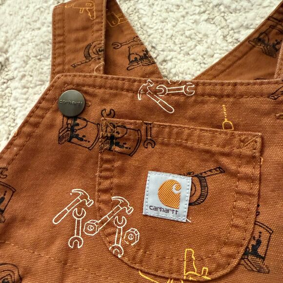 Carhartt Brown Kids Overalls Size 12 Months - Picture 3 of 6